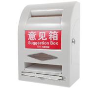 Homoyoyo Caja de Sugerencias con Candado y Ranura para Notas, Buzón de Quejas de Abs Blanco con Diseño Clásico y Uso Versátil para Montaje en Pared