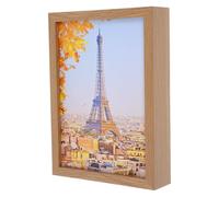 Homoyoyo Caja Fuerte Oculta de Madera Mini en Color Original Marco de Fotos Funcional Compartimento Secreto para Dinero y Joyas Almacenamiento Seguro para Hogar y Viajes