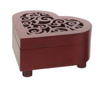 Homoyoyo Caja Música Corazón Madera Calada DIY Caja Musical Escritorio Estilo Vintage Compatible Mecanismo Música Manual Montaje Fácil Reutilizable Regalo Creativo