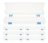 Homoyoyo Caja Transparente para Lápices y Pinceles de Pintura 8 Piezas Tamaño Grande Estuche Portátil para Dibujo y Caligrafía Material Resistente y Fácil de Limpiar Adecuado para