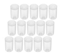 Homoyoyo Cajas de Plástico Transparente 50 Piezas con Tapa Hermética Tubos Redondos Rellenable para Almacenamiento de Películas Frascos Portátiles Resistentes para Viaje y Fotografía