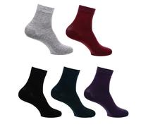 Homoyoyo Calcetines Hidratantes de Silicona para Mujer 5 Pares, Calcetín Antigrietas Forro de Gel, Calcetín para Talón Seco y Piel Agrietada, Calcetines Medios de Algodón, Color Aleatorio