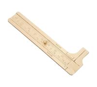 Homoyoyo Calibrador de Latón 80 MM Doble Escala en Pulgadas y Milímetros Regla de Bolsillo para Joyería y Metalistería Herramienta de Medición Manual de Precisión Compacta para