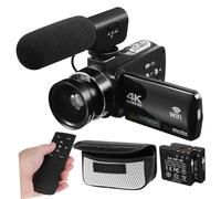 Homoyoyo Cámara De Vídeo Digital De Alta Definición Vlogs Cámara para Vlogging Camara De Video Cámaras De Vídeo para Filmar Cámara para Grabación De Vídeo Black El Plastico