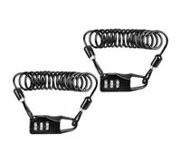 Homoyoyo Candado de Cable de Acero para Bicicleta 2 Piezas Código de 3 Dígitos, Negro, Flexible y Portátil, Bloqueo Antirrobo para Ciclismo y Motos al Aire Libre
