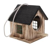 Homoyoyo Casa para Pájaros de Exterior de Madera de Bambú 16X16X185 CM Nido Colgante para Periquitos y Loros Caja de Cría Resistente Lluvia Pajarera para Anidación y Cuidado de Aves