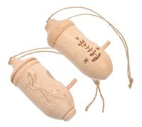 Homoyoyo Casas Colgantes para Pájaros de Madera para Jardín Exterior, Nido de Colibrí Pequeño, Decoración Patio, Refugio Seguro para Aves Pequeñas, Suministro Natural de Aves, Juego de 2 Unidades