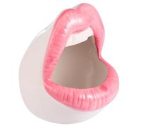 Homoyoyo Cenicero de Cerámica con Diseño de Boca Grande, Práctico para Olor, Adecuado para Uso en Hogar u Oficina en Color Rosa