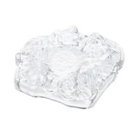 Homoyoyo Cenicero de Cristal Transparente para y Cigarrillos Resistente al Viento Tamaño Pequeño Cenicero Decorativo de Sobremesa Portátil para Oficina Bar y Uso Interior o