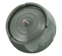 Homoyoyo Cenicero de Porcelana Estilo Chino con Tapa Antirreflejos Cenicero Tapado Resistente al Viento para Hogar y Patio sin Humo Compacto para Oficina y Uso Interior