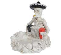 Homoyoyo Cenicero de Resina Diseño de Calavera, Resistente al Viento y Versátil para Oficina y Bares, Elemento Esencial para Halloween
