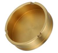 Homoyoyo Cenicero y Uso Versátil de Latón Dorado Redondo Diseño Vintage Elegante, Ahorro de Espacio para Decoración de Mesa en Hogar y Jardín