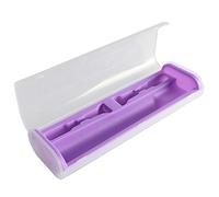 Homoyoyo Cepillo De Eléctrico Portátil con Estuche De Viaje - Soporte Transparente para Almacenamiento De Accesorios - Ideal para Bucales y Dentaduras Color Púrpura