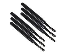 Homoyoyo Cepillo de Pestañas y Cejas 6 Piezas Tamaño Estándar Varita para Maquillaje Mujer Uso Profesional y Diario con Tapa Negra Portátil para Aplicar Rímel y Peinar Pestañas