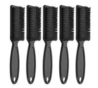 Homoyoyo Cepillo para Bigote y Barba para Hombre 5 Piezas con Mango Largo, Color Negro, Kit de Cuidado Personal para Afeitado y Peinado Facial, Adecuado para Viajes y Mantenimiento Diario