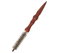 Homoyoyo Cepillo para Pelo Rizado de Medio Resistente al Calor con Mango de Madera Diseño Redondo Pequeño para Rizos Inward Curls Unisex para Estilistas y Uso Personal Duradero y Portátil