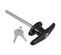 Homoyoyo Cerradura T para Puerta de Cobertizo con Manija y Llave Aleación de Zinc Resistente y Revestimiento Protector para Exteriores Duradera y Fácil de Instalar para Garajes y