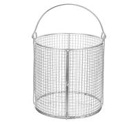 Homoyoyo Cesta de Acero Inoxidable para Inmersión y Drenaje Filtro Circular Perforado, Resistente a Altas Temperaturas, Adecuado para Limpieza Ultrasónica en Laboratorios