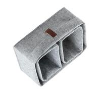 Homoyoyo Cesta de Fieltro Plegable para Almacenamiento Juego de 3 Piezas 2 Pequeñas y 1 Grande en Gris Organizador Multifuncional para Escritorio y Hogar Cesta Práctica para Ordenar