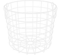 Homoyoyo Cesta Metálica de Almacenamiento Mediana Asas Doubles Cesta de Alambre de Hierro Blanca para Organizar Frutas Pan y Productos del Hogar Decorativa y Funcional para Cocina y