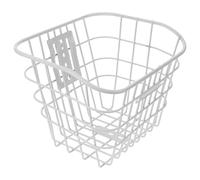 Homoyoyo Cesta Metálica para Bicicleta Eléctrica de Color Claro Cesta Delantera Resistente de Hierro y Amplia para Almacenamiento Práctico en Ciclismo al Aire Libre