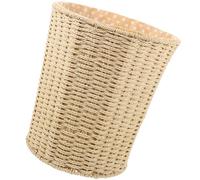 Homoyoyo Cesto de Basura de Ratán Tejido Versátil Cesta de Almacenamiento para Cocina y Dormitorio Cubo de Basura de Mimbre Beige Forro Interior Adecuado para Organización del Hogar y