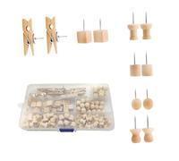 Homoyoyo Chinchetas de Madera para Corcho Fijación de Fotos Versátiles para Tableros Reutilizables y Decorativas para Oficina y