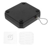 Homoyoyo Cierrapuertas Automático sin Perforaciones, Cierrapuertas Corredizo ABS Negro, 1000g, Cable 1,2m y 1,2mm, para Puertas Correderas Dobles Residenciales, Seguridad