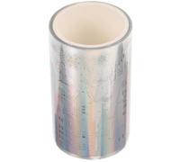 Homoyoyo Cinta Adhesiva Decorativa Holográfica para Manualidades, Tamaño Rollo Único, Diseño Cuento de Hadas Castillo, Material Pet Resistente, Adecuado para Scrapbooking y Diarios