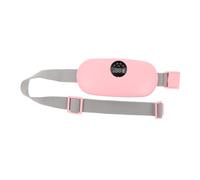 Homoyoyo Cinturón Calefactor Menstrual Portátil con Masajeador Abdominal Vibratorio, Calentamiento Rápido, Material Piel, Alivio de Calambres para Mujeres Durante el Período