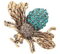 Homoyoyo clips de broche abejas azul antiguo de imitación para caso retro pin de solapa de sombrero Decoración de ropa de mujer encantos de abeja Aleación de zinc