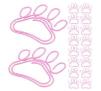 Homoyoyo Clips de Papel Metálicos Forma de Pata de Gato 60 Unidades Color Rosa Clips Decorativos para Oficina y Escuela Organizadores de Documentos y Material Escolar