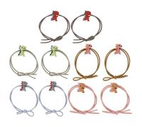 Homoyoyo Coleteros Dinosaurios para Niñas 10 Piezas Diseño Adorable de Tela y Banda de Goma, Fáciles de Usar y Que No Dañan el Cabello para Trabajo o Compras Color Aleatorio