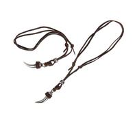 Homoyoyo Collar Ajustable de Hombre Joyería Vikingo de Cuero 2 Piezas Accesorio para y Diseño