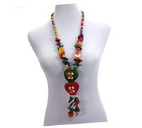 Homoyoyo Collar De Madera Natural Colgante De Forma De Corazón Para Mujeres y Niñas Joyería De Playa Bohemia Color Aleatorio