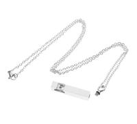 Homoyoyo Collar de Urna para Hombre, Medallón Diseño Abrible, Acero Inoxidable Plata, para Custodiar, Joyería Recuerdo