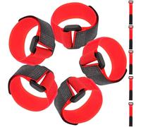 Homoyoyo Collares Anticantos para Gallinas sin Ruido, Bandas Flexibles Antirruido Rojas, Paquete de 2 Unidades, Collar Antipicoteo para Aves de Corral, Reducción de Canto y Molestias