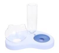 Homoyoyo Comedero Automático para Mascotas Sistema de Rellenado de Agua Bol Semilunar Azul Resistente y Antideslizante Bebedero Adecuado para Gatos y Perros Que Evita Derrames y Mantiene