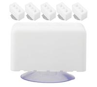 Homoyoyo Conectores de Seguridad para Parque Infantil 6 Piezas Base de Ventosa Antideslizante Blanca Estabilizador Desmontable para Vallas de Áreas de Juego Infantiles y Mascotas