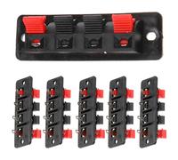 Homoyoyo Conectores de Terminales de Altavoz Estéreo 6 Piezas, Clips de Resorte para Cableado, Conexión Rápida, Colores Rojo y Negro, para Pruebas y Montaje de Equipos de Audio Hogar E