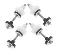 Homoyoyo Conexión Estanca para Asiento de Inodoro de Fijación de Acero Inoxidable 4 Tornillos para Evitar Fugas, Pack de 4 Piezas para Instalación