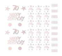 Homoyoyo Confeti para Mesas de Cumpleaños 70 Años Lentejuelas Metálicas Mixtas en Rosa Dorado 45 G Decoración Festiva Estrellas y Círculos para Fiestas y Eventos Obsequios