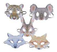 Homoyoyo Conjunto De 5 Piezas De Accesorios De Animales Para Fiesta - Incluye Máscaras De - Conejo y Para Decoración Facial En Carnaval Temáticos