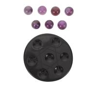 Homoyoyo Conjunto de Adornos Bola de Cristal Disposición de para Decoración de Escritorio Hogar y Oficina con Base de Obsidiana Natural