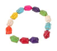 Homoyoyo Conjunto de Cuentas de Turquesa Natural con Cabeza de Buda Agujero de Cuentas Sueltas Vintage para Manualidades y Fabricación de Pulseras y Joyería DIY