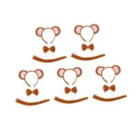 Homoyoyo Conjunto De Diadema y De Mono Con 5 Orejas De Animal Para Disfraz De Halloween - Accesorios De Fiesta y Cosplay - Ideal Para Celebraciones Divertidas