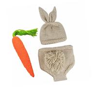 Homoyoyo Conjunto De Disfraz De Pascua para Fotos Disfraz De Conejo para Recién Nacidos Accesorio De Pascua para Bebés para Sesión Fotográfica Capucha y Guantes