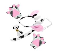 Homoyoyo Conjunto de Tocado de Vaca para Disfraces de Animal de Animal Incluida Disfraz de Vaca para Cosplay Lola Accesorios para Fiestas y Decoraciones