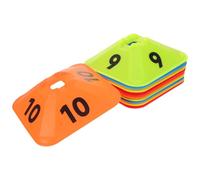 Homoyoyo Conos Plásticos Planos Numerados del 1 al 10 para Entrenamiento de Fútbol y Baloncesto, Juego de 10 Piezas para Mejorar Habilidades y Estrategias en Entrenamientos