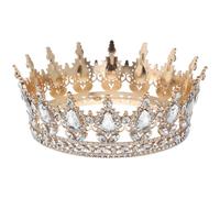 Homoyoyo Corona de tiara vintage, coronas de diamantes de imitación y tiaras, accesorios para el cabello de novia, para boda, compromiso, cumpleaños, banquete y fiesta, 15.00X15.00X5.00CM